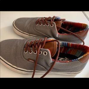 Size 8 gray tribal vans